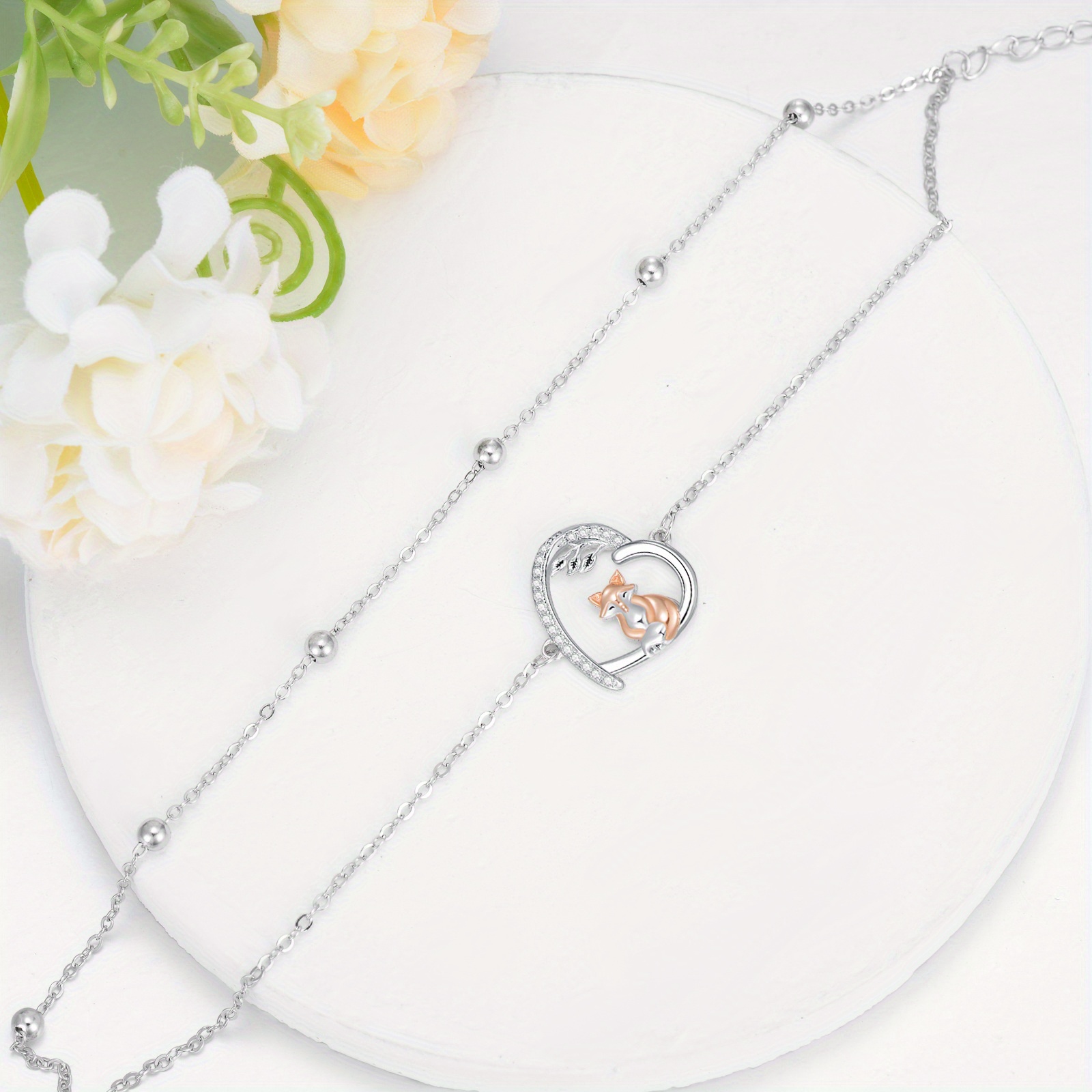 Fox Bracelet Sterling Silver Fox Jewellery for Women